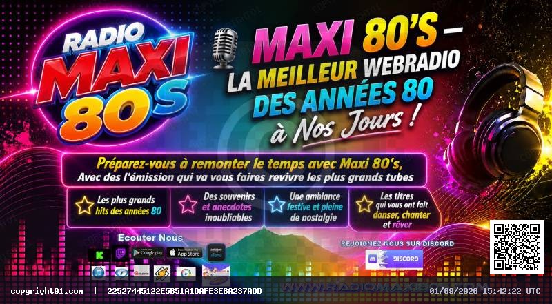 Affiche radio maxi 80 'S