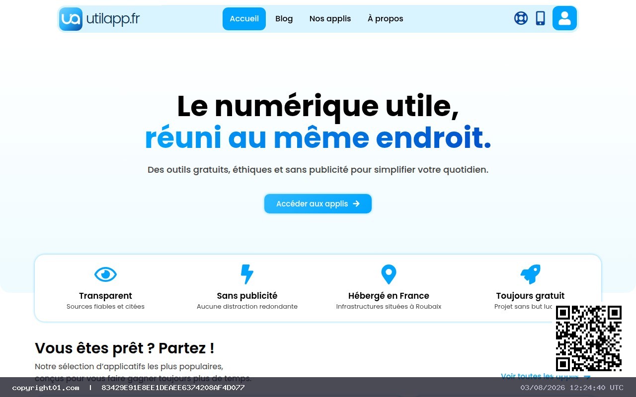 Capture de https://utilapp.fr