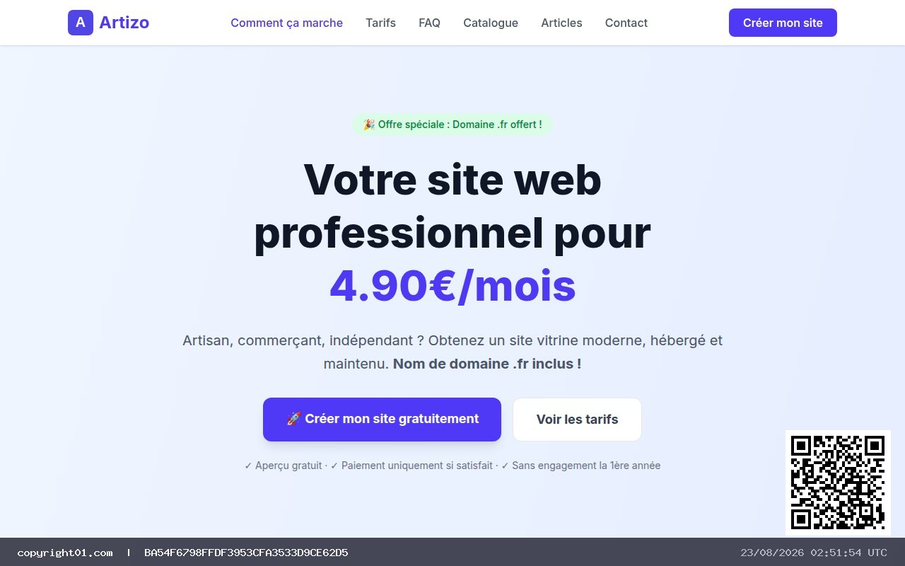 Capture de https://www.artizo.fr