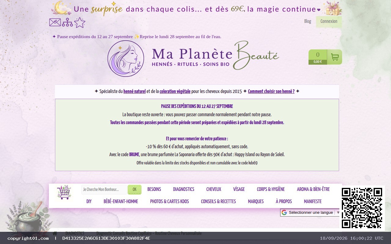 Capture de https://www.maplanetebeaute.fr/diagnostic-conseils-capillaire-cutane/1205-routine-capillaire-cheveux-naturelle.html