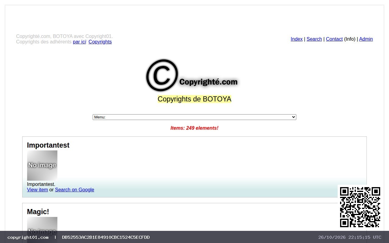 Copyrighté.com - Site de copyrights