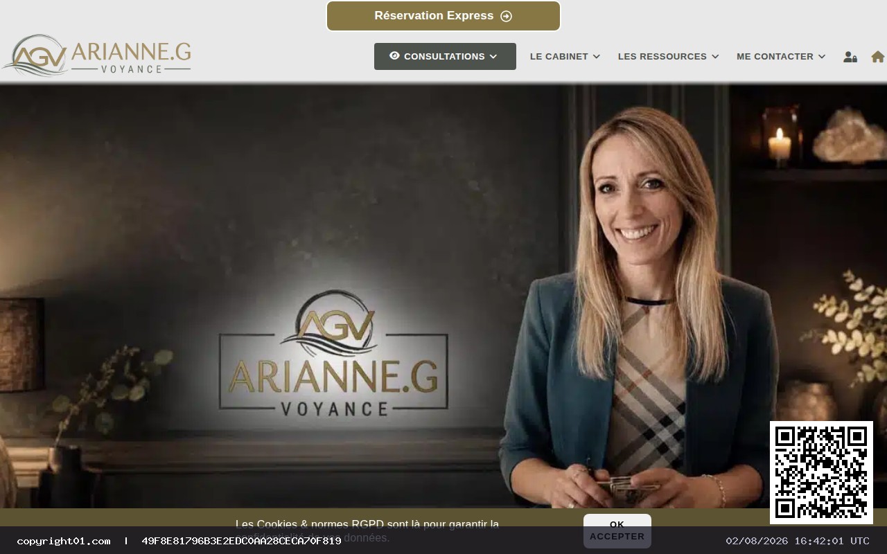 Screenshot of https://www.arianne-g-voyance.fr/