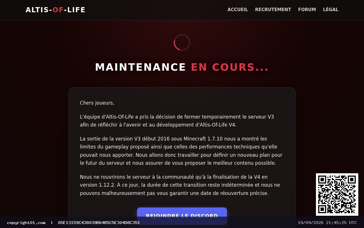 Screenshot of http://altis-of-life.fr/