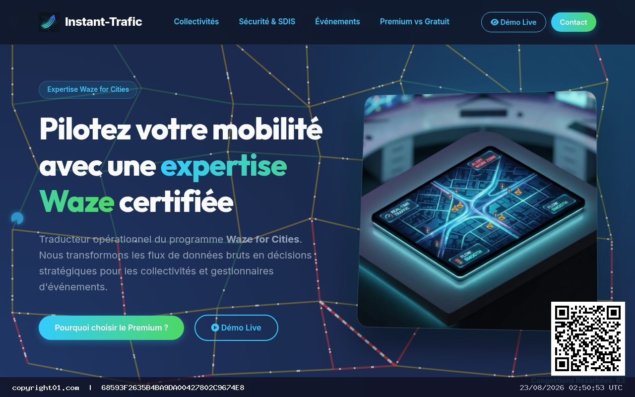 Screenshot of https://instant-trafic.fr/