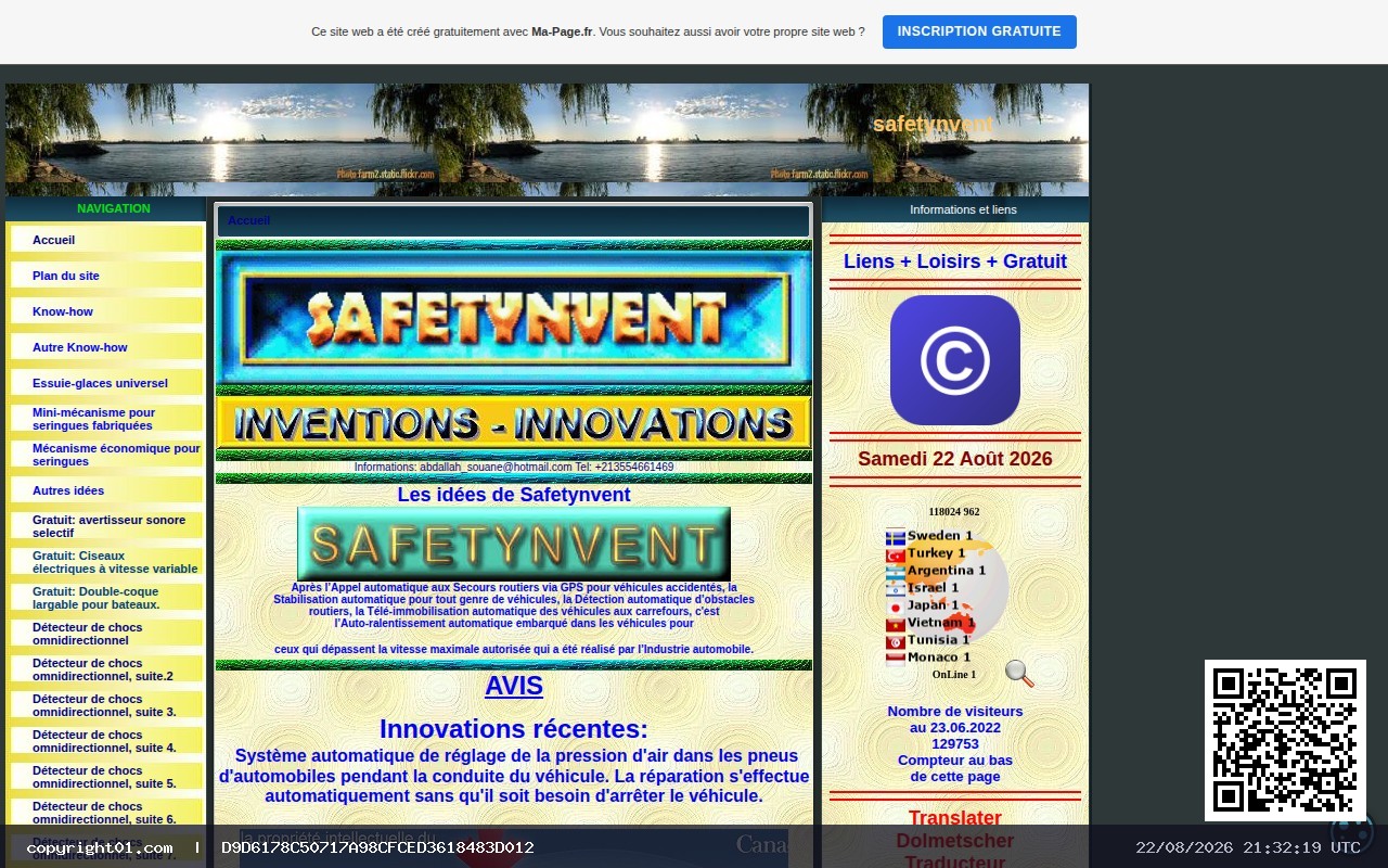 Screenshot of http://safetynvent.fr.gd