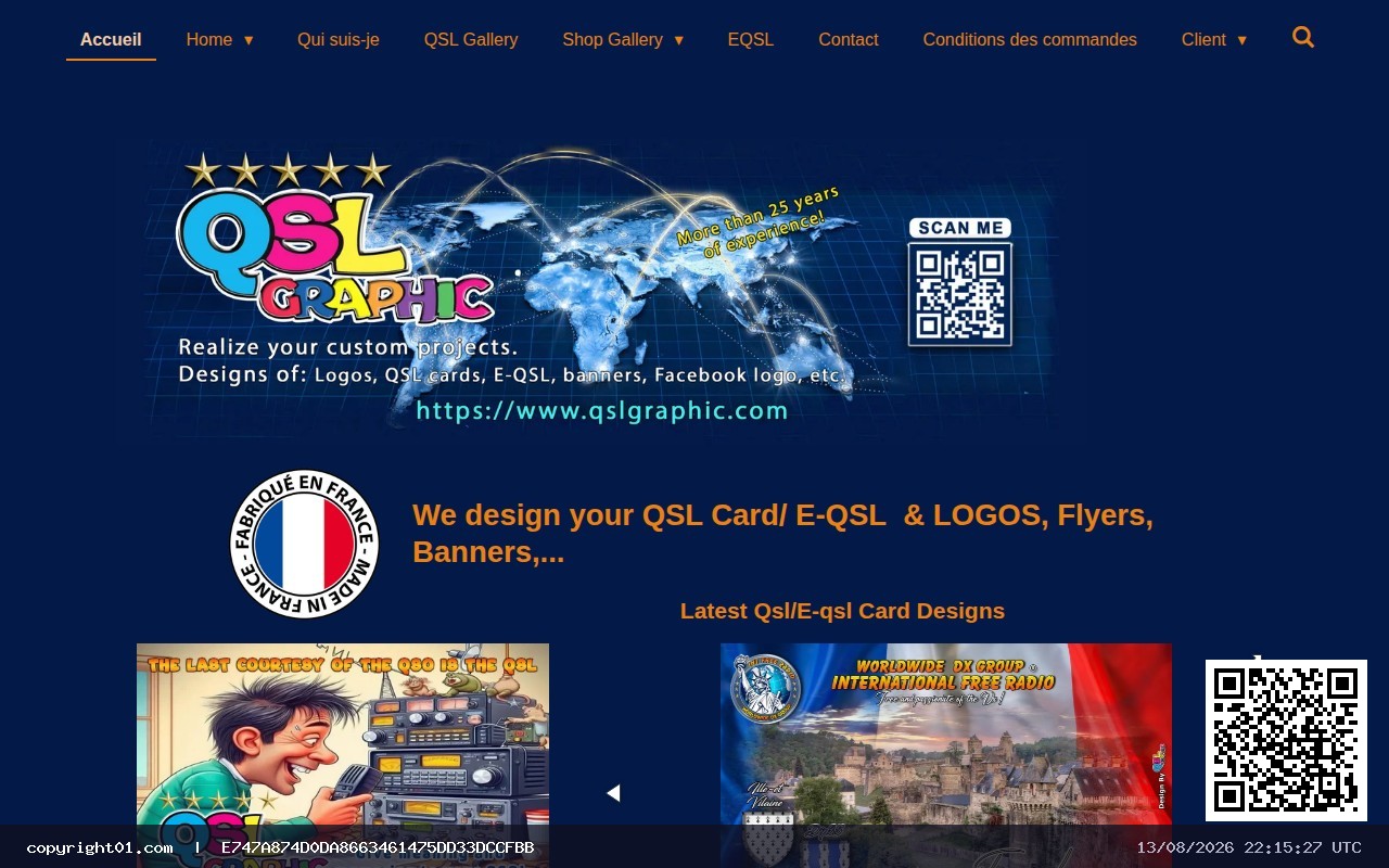 Screenshot of https://www.qslgraphic.com