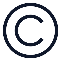 Logo copyright © noir à télécharger, fond transparent